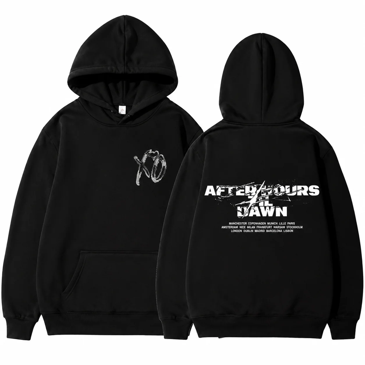 The Weeknd _After Hours Til Dawn 2026_ Tour Print Hoodie Men and Women Hip-hop Y2K Autumn Winter Long Sleeve Gothic Punk Hoodie