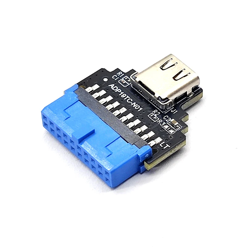 Convertitore da 19 Pin a tipo C 19 Pin intestazione interna a USB 3.1/3.2 adattatore di tipo C 10Gbps per PC Desktop connettore della scheda madre Riser