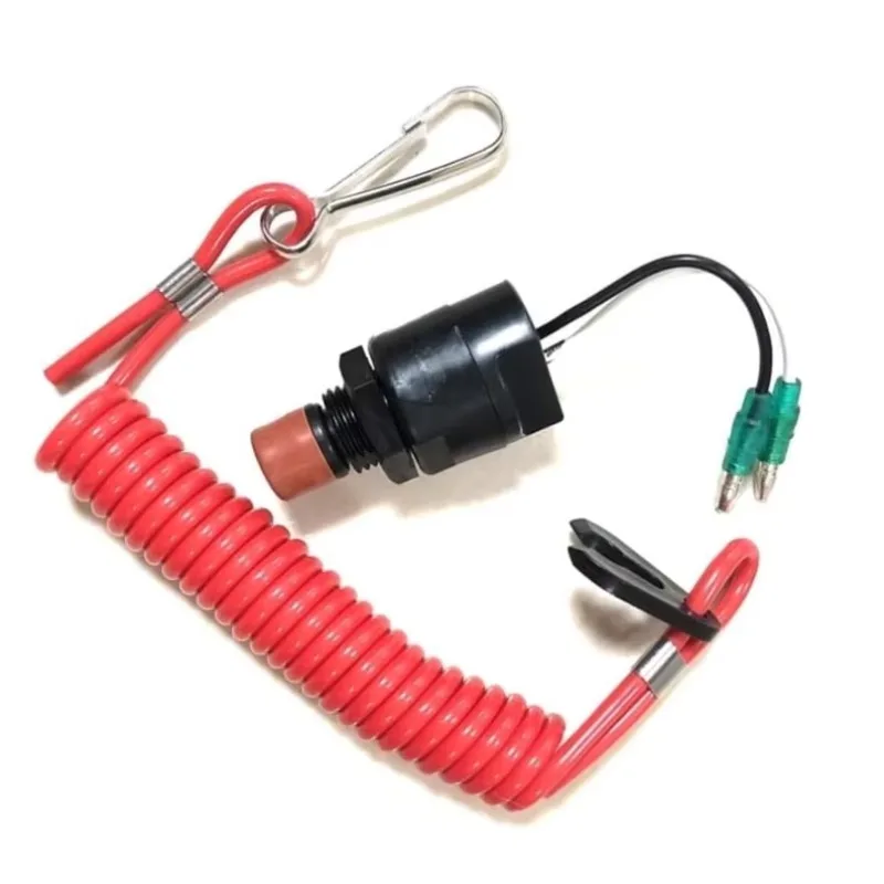 Boat Engine Kill Switch With Safety Lanyard 688‑82575‑01 Outboard Motor Emergency Stop Switch Replacement Part