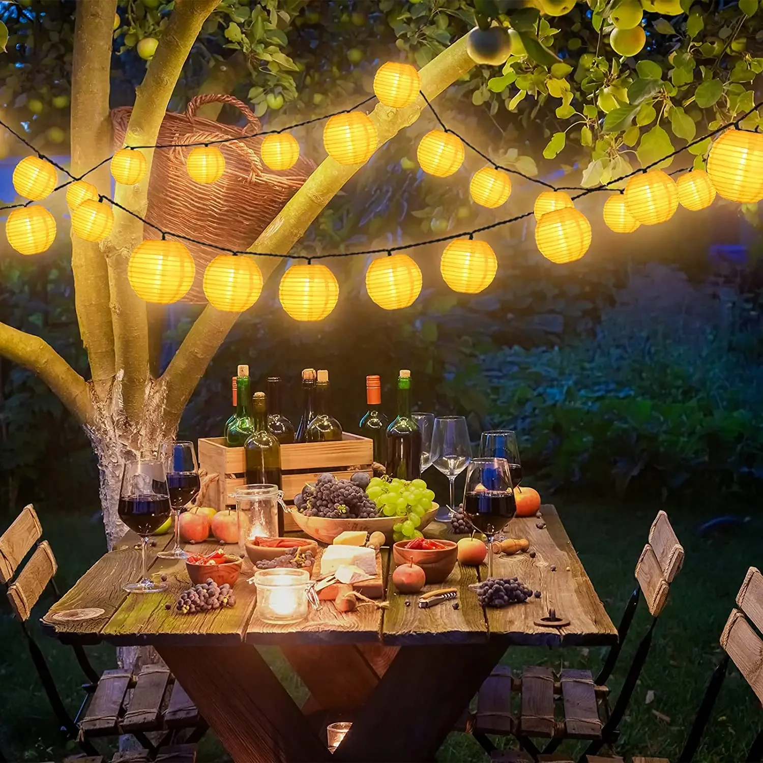 Imagem -03 - Impermeável Led Solar Light String Lights Jardim Quintal Street Decor ao ar Livre Guirlanda Lâmpada Solar Ano Novo Festa de Casamento