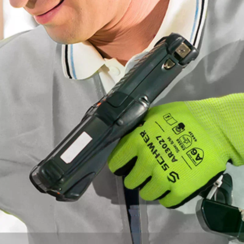 1 زوج قفازات واقية خارجية مقاومة للانزلاق ومقاومة للاهتراء سميكة A6 قفازات مقاومة للقطع والطعن مع أسلاك الفولاذ #2