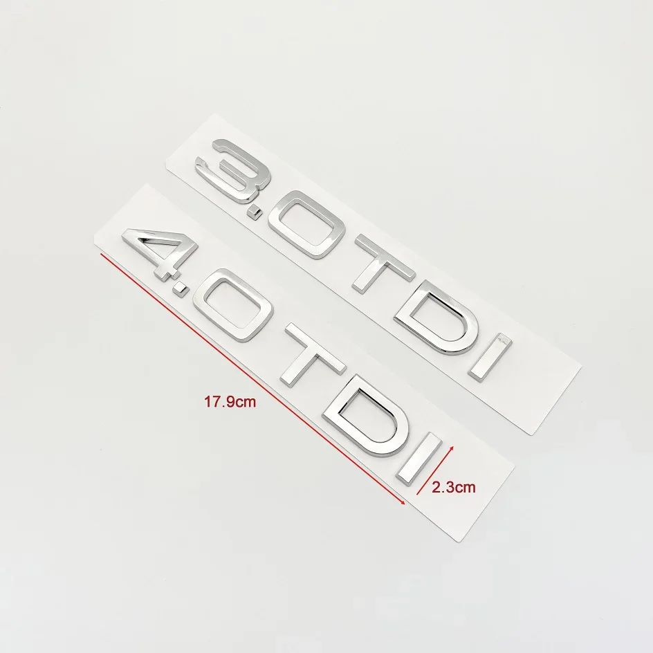 3D ABS Letters 2.0TDI 2.5TDI 3.0TDI 35TDI 40TDI 45TDI 50TDI Emblem for Audi A1 A3 A4 A5 A6 A7 A8 Q2 Q3 Q5 Q7 Car Trunk Sticker