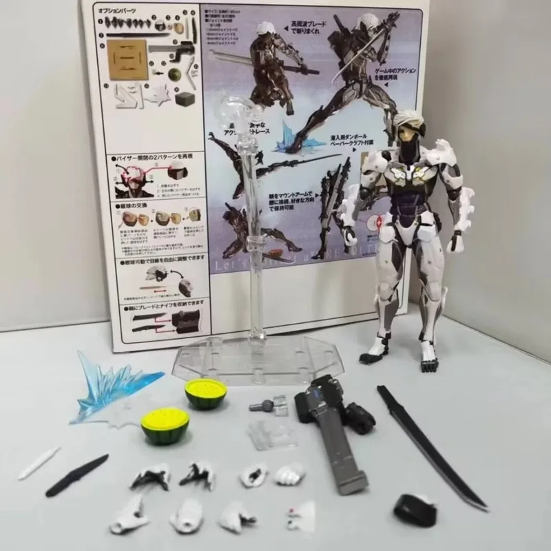 Figura de acción Revoltech Kaiyodo Raiden de Metal Gear Solid Rising, modelo coleccionable articulado para adultos, coleccionistas y exhibición.