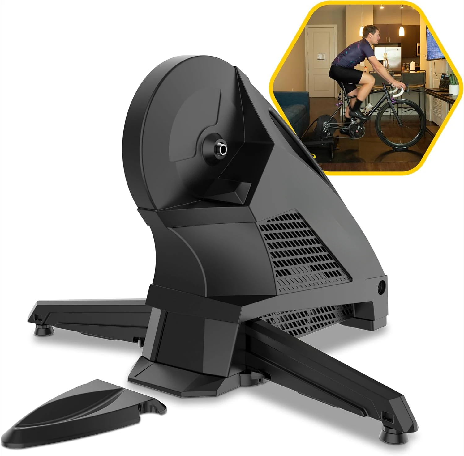 

H3 Series Smart Indoor Bike Trainer, Quietest Ever at 59 dB, Compatible with 12-Speed Drivetrains, Includes Virtual