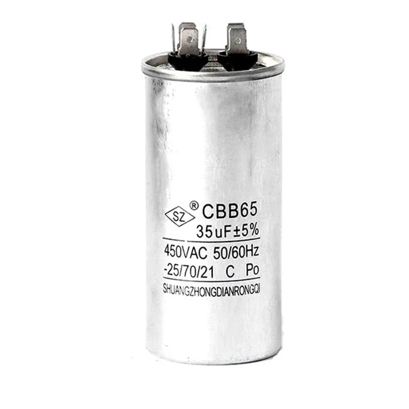 Imagem -03 - Capacitor do Motor da C.a. Condicionador de ar Compressor Começo Cbb65 450vac 20uf 25uf 30uf 35uf 40uf 45uf 50uf 60uf uf 70 5