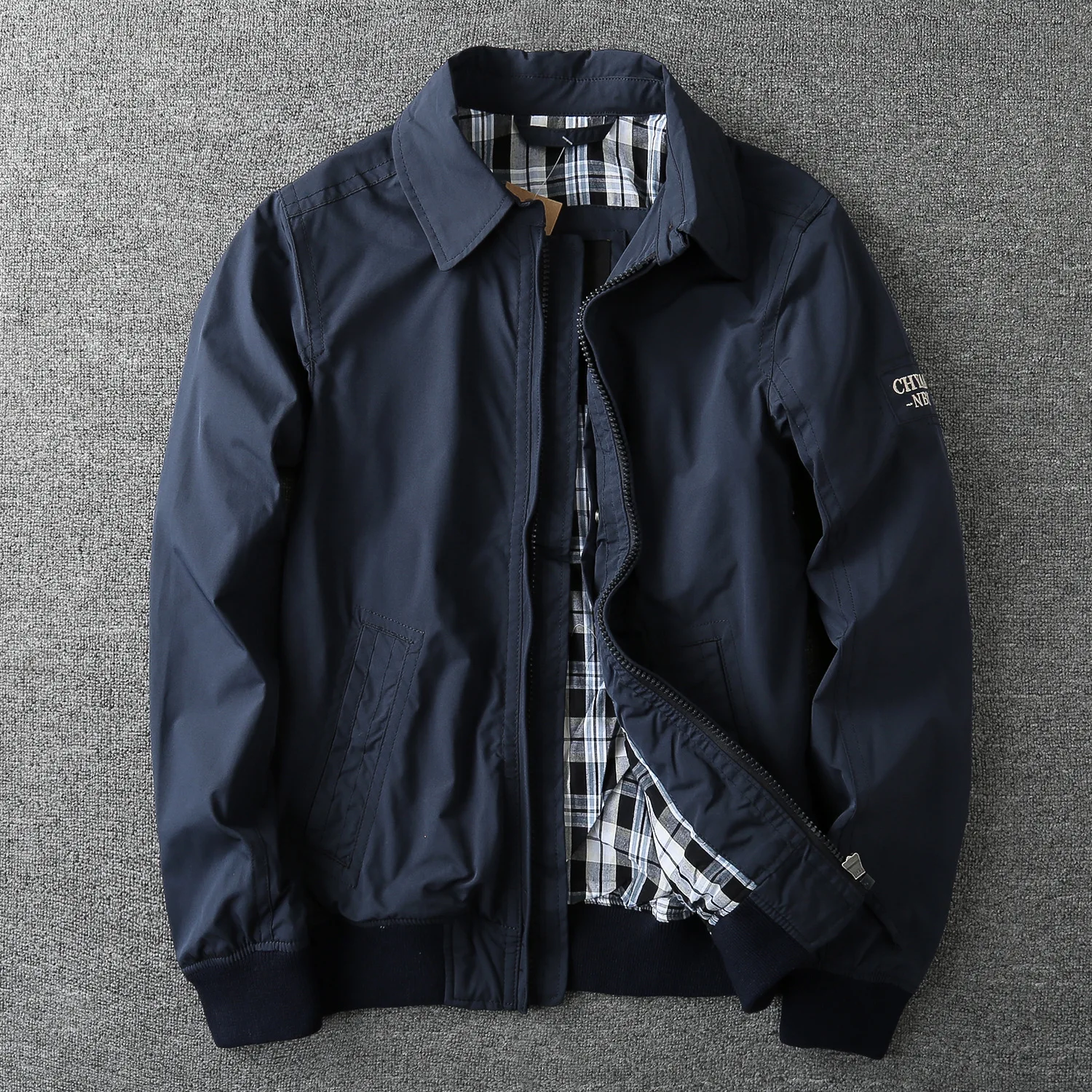 Men's Cargo Baseball Jacket, Checkered -lined Mens Shirt Jacket, Causal Bomber Coats For Man