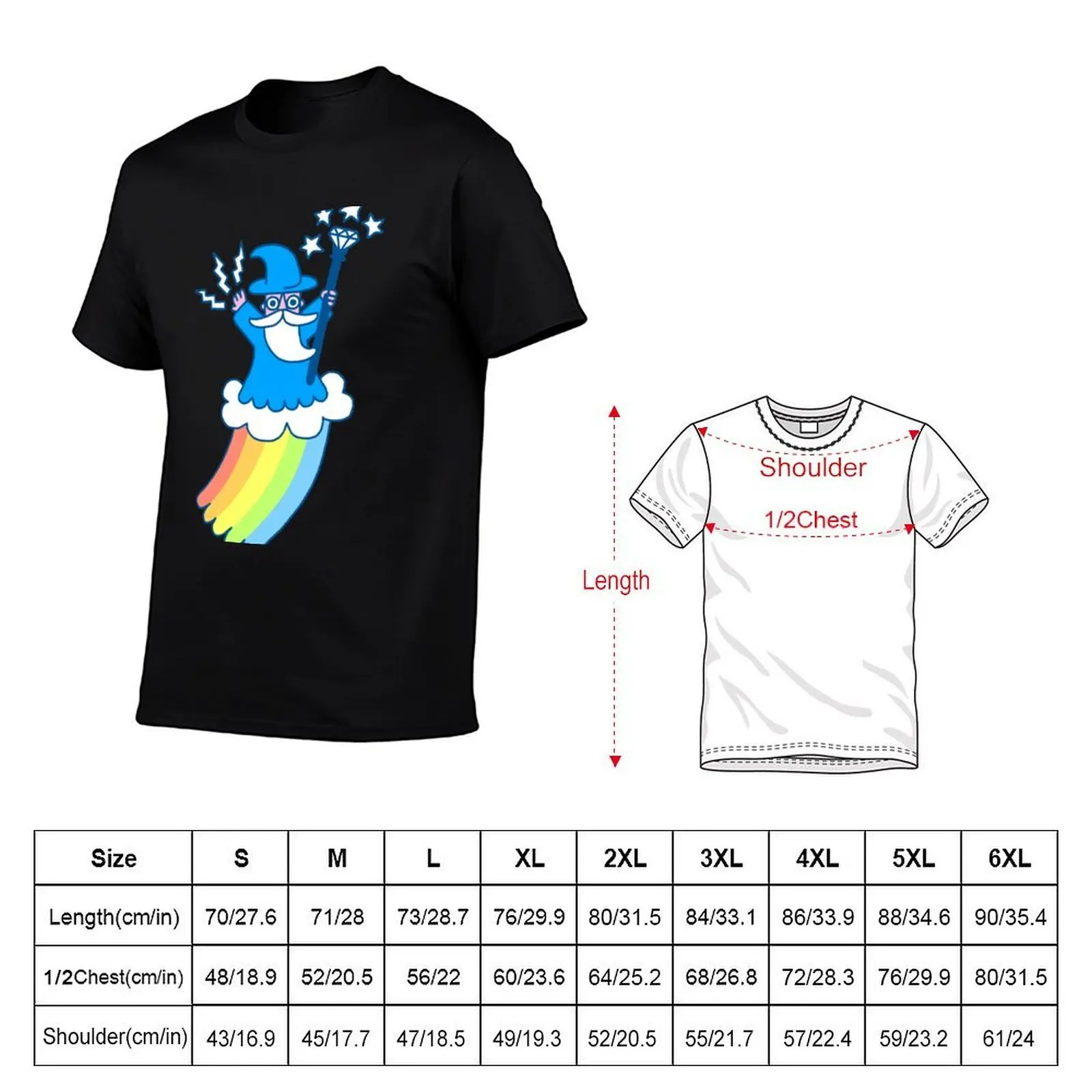 Rainbow Wizard T-Shirt Blouse new gifts and t-shirts black t-shirts for men