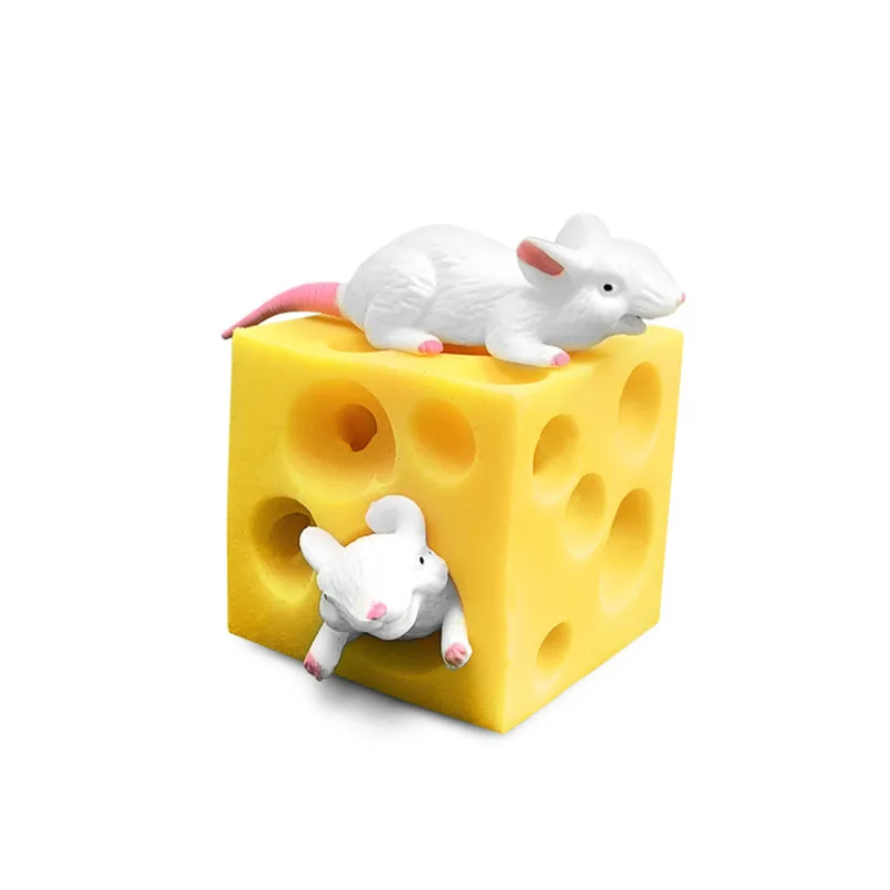 Mouse Hidden in Cheese Squeeze Fidget Toys For Kids Anti Stress ADHD Funny Gifts Regalos Para Cumpleaños Infantil Invitados