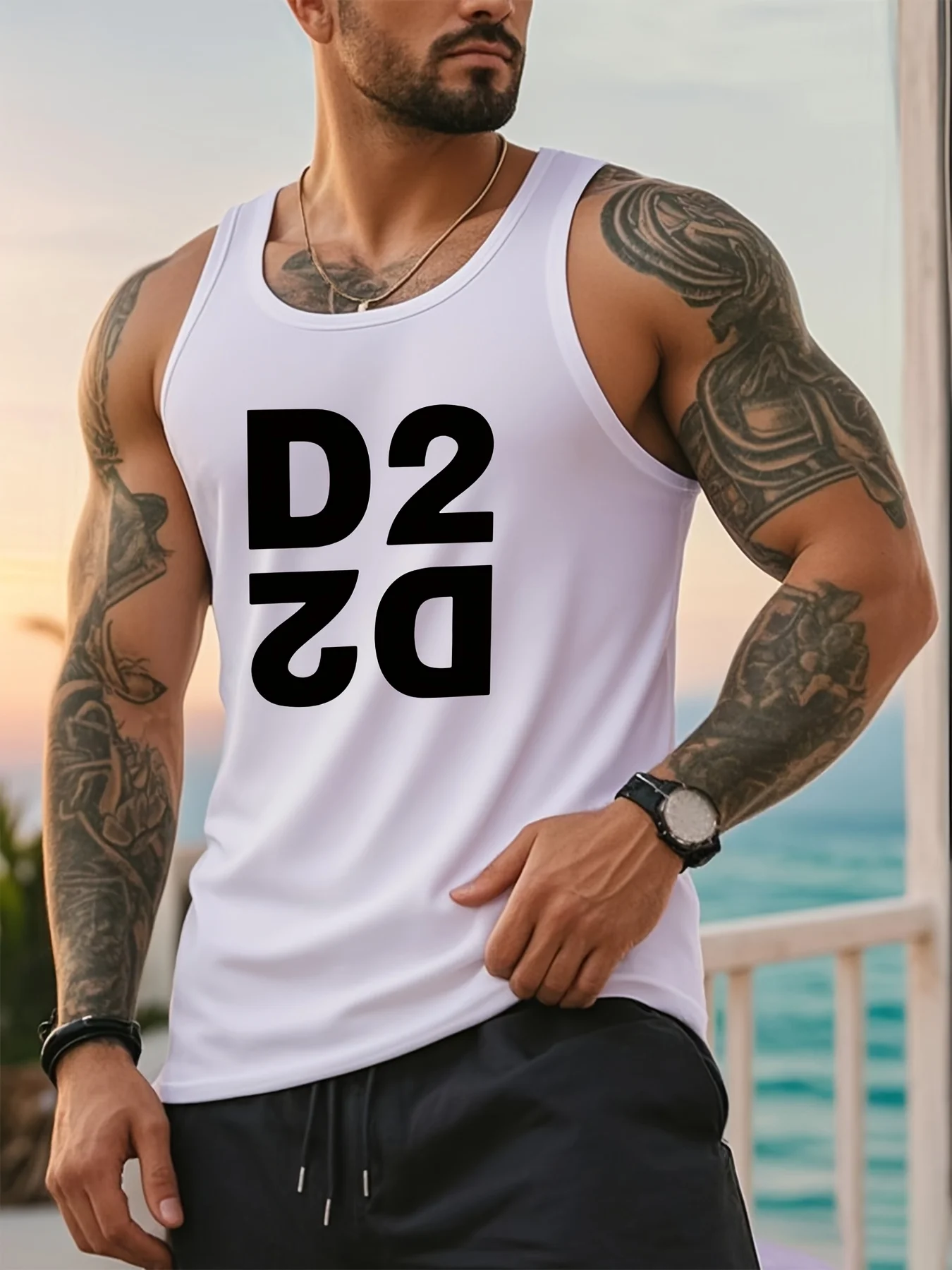 

Мужская повседневная футболка с принтом и узкими плечами, спортивная футболка с логотипом.