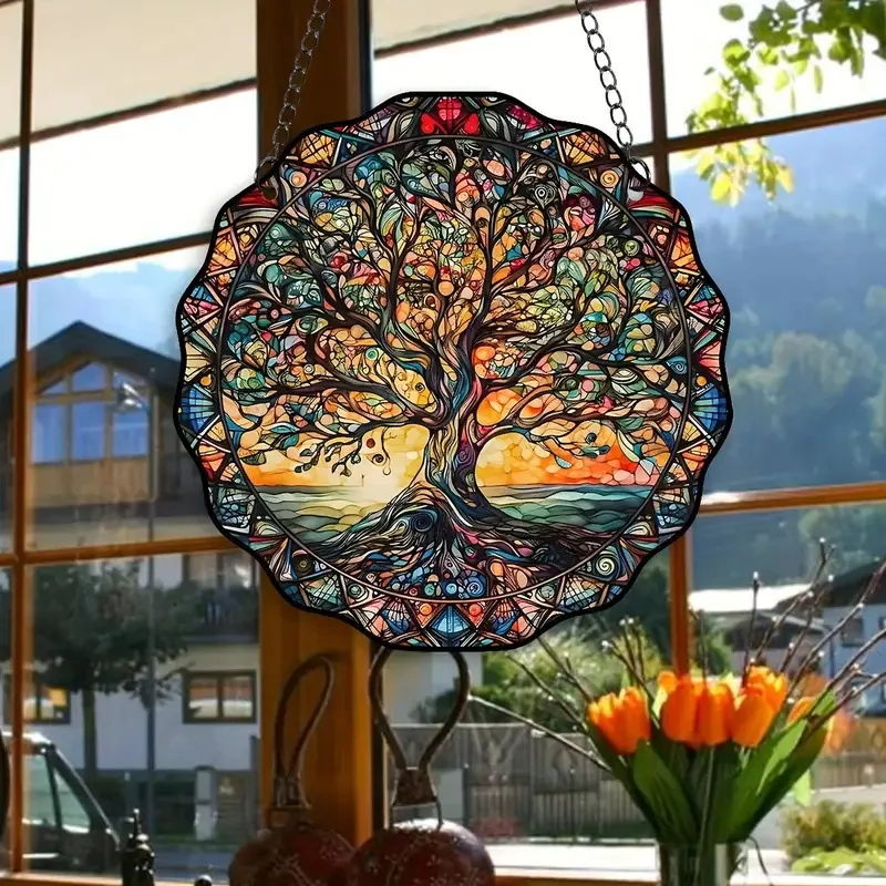 Acrylic Tree of Life Decorative Sign, Wall Art Decorative Hanging, Welcome Sign, Hanging Decoration, Decorative Hanging Signs