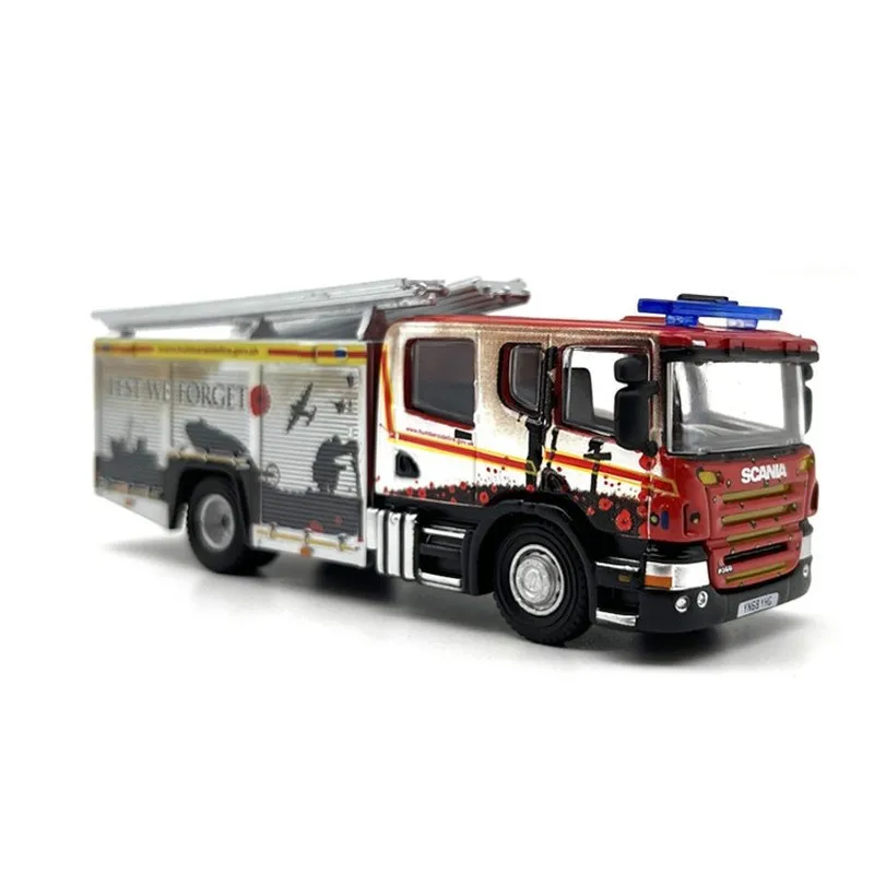 OXFORD Scania CP31 Motor de bomberos Modelo fundido a presión a escala 1:76 - Réplica de camión de bomberos de aleación, vehículo de exhibición de coleccionista