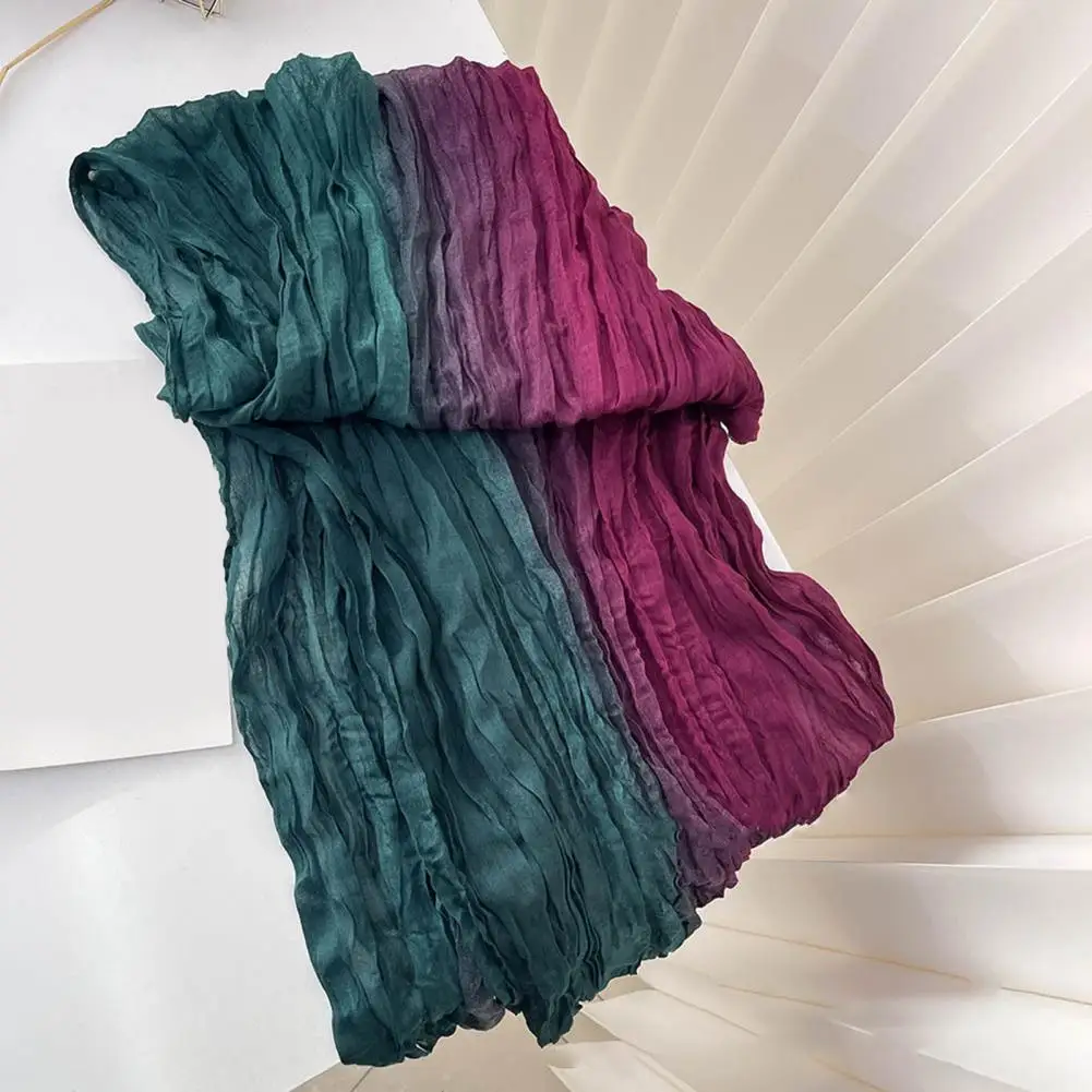 

Gradient Color Scarf Gradient Color Unisex Shawl Scarf Versatile Long Wrap for Autumn Winter Wind-proof Cold-resistant Accessory