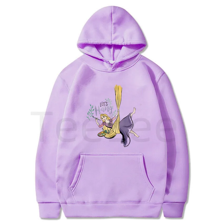 Rapunzel Princess Hoodies Unisex Anime Tangled Sweatshirts Women Kawaii Hip Hop 90s Harajuku Streetwear Female Clothes