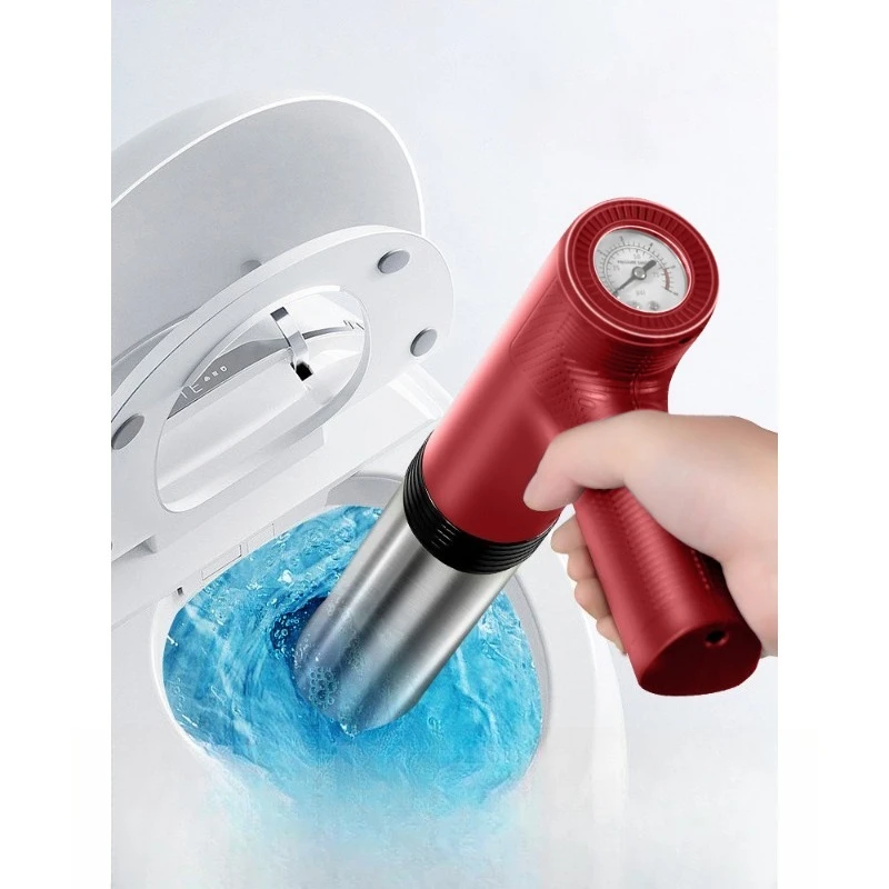Electric toilet dredger, one shot, high pressure air, sewer, toilet, special tool for blocking pipes