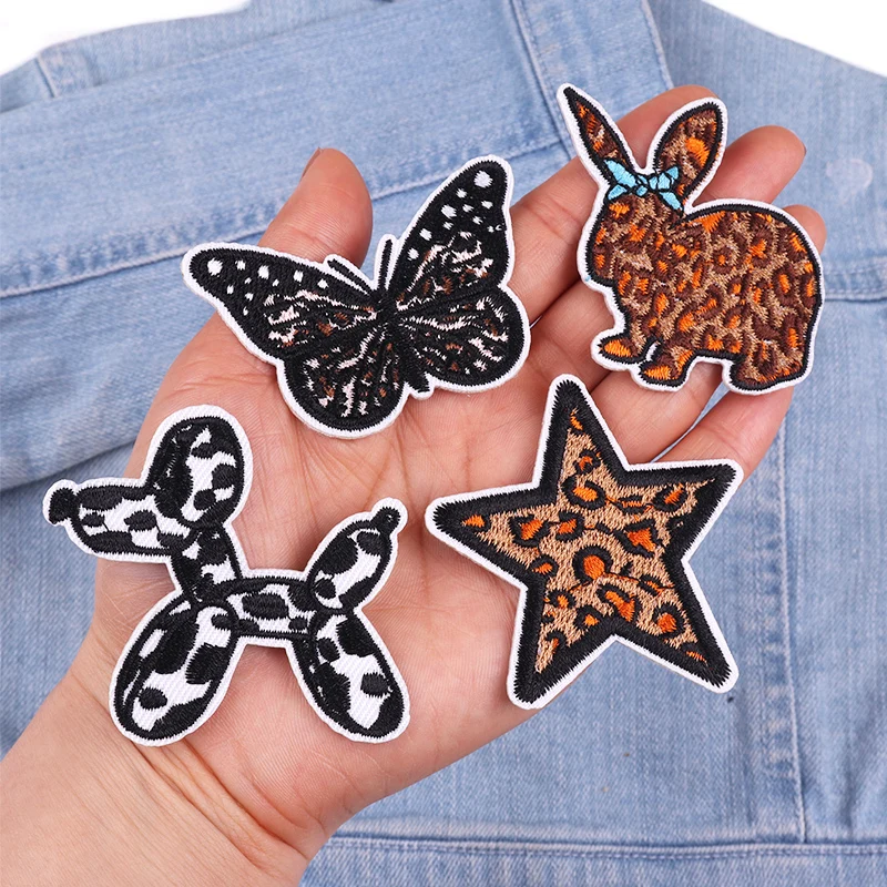 Leopard High Heels Shirt Patch Summer Style Embroidery Patch Iron On Patches For Clothing Bags Jackets Hats Sew Decorate DIY