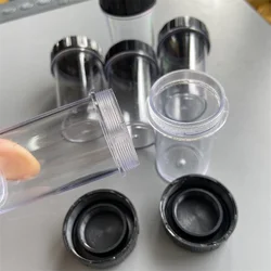 6PCS A Group 60/45mm Long 20.5mm RMS Thread Biological Microscope Objective Lens Storage Box Bottle Case Anti-Dust Microscopio