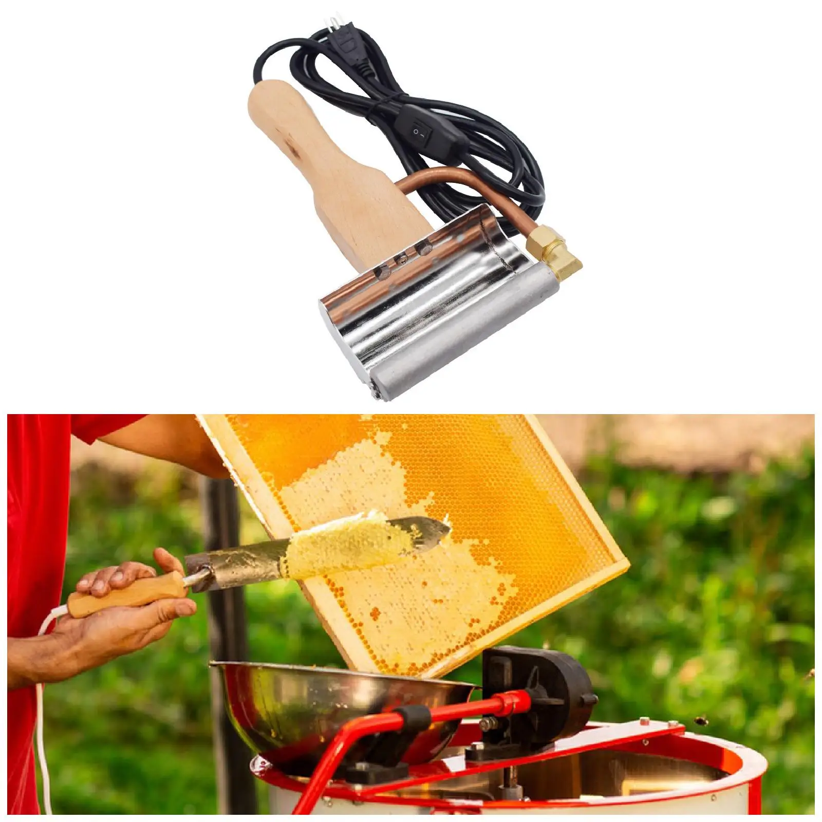 

Bee Extractor Electric Uncapping Blade,US Adapter Portable Bee Tools, Honey Heating Cutter Honey Cutter Blade for Honey Combs