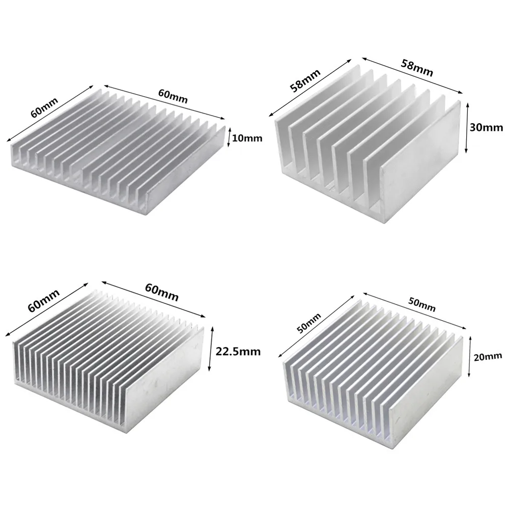 Extruded Aluminum Heatsink Radiator Heat Sink Cooler for Electronic LED Chip Cooling Heat Dissipation