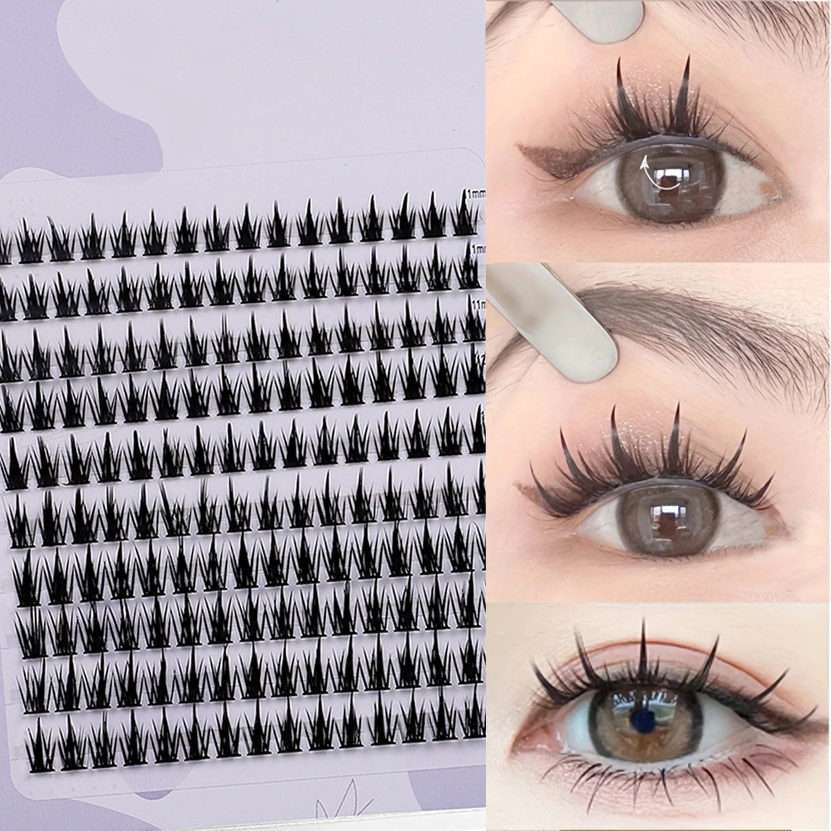 160 Reihen Cluster Wimpern Faux Nerz Wimpern Cluster natürliche Wimpern verlängerung 3d Russland Streifen einzelne Wimpern Cluster