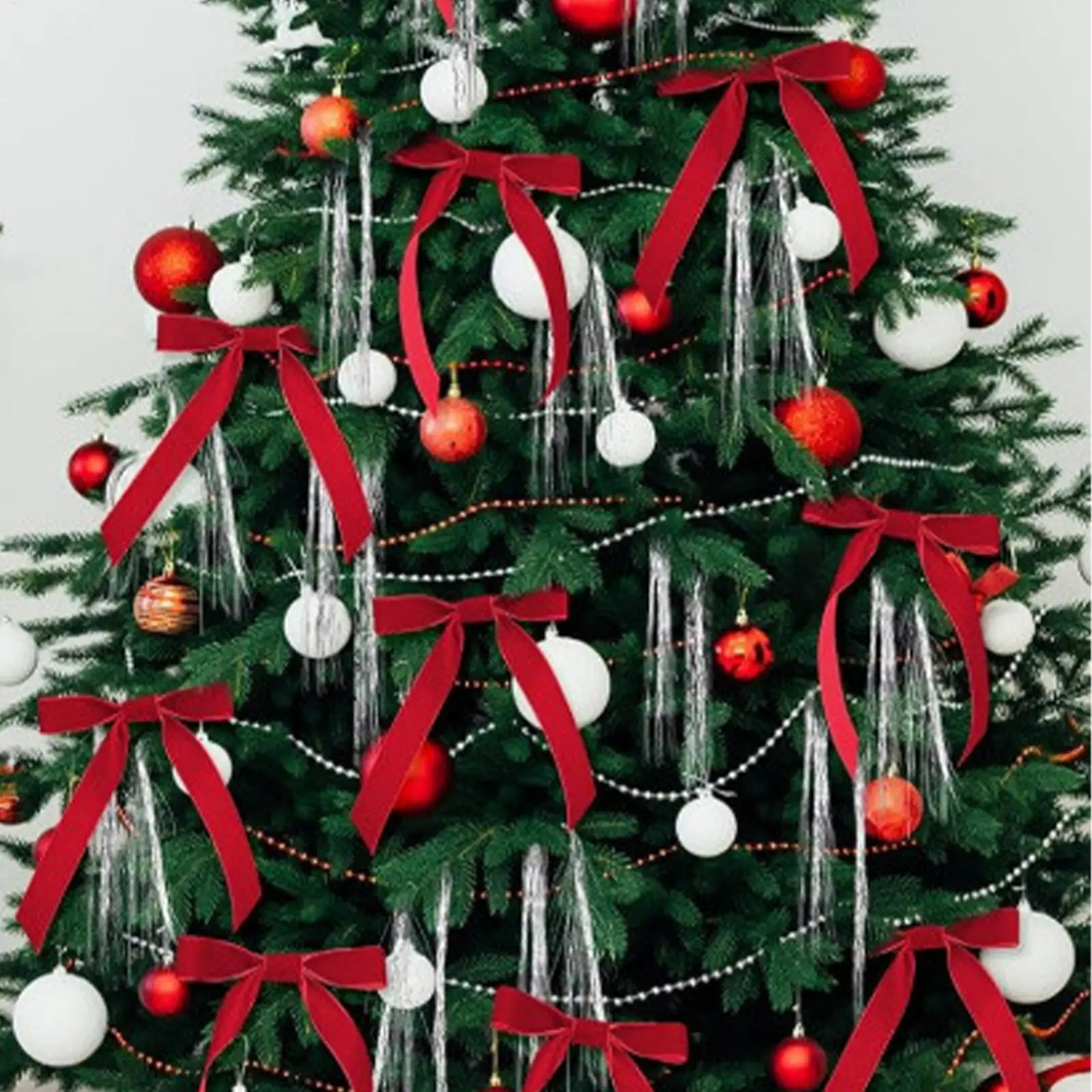 12 stücke Schlanke Samt Weihnachten Bögen Vintage Diy Weihnachten Baum Ornamente Band Bogen Mit Kabelbinder Geschenk Verpackung Bögen Hochzeit