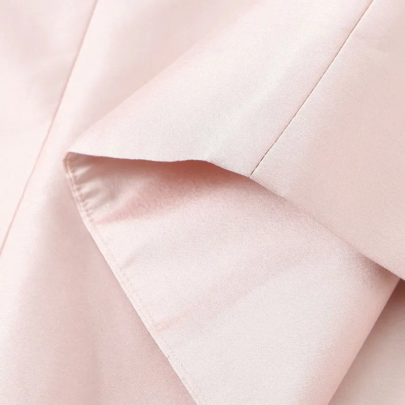 NLZGMSJ 2026 봄 여성 우아한 새틴 드레스 민소매 백리스 리본 홀터 드레스 여성 섹시한 이브닝 파티 드레스 ﻿