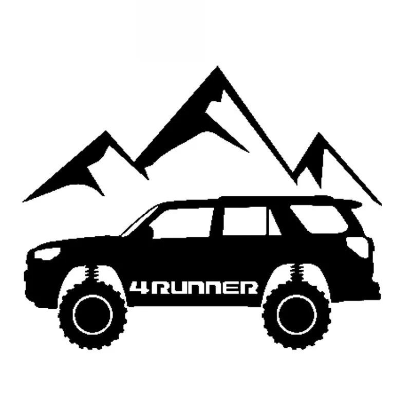 Car Sticker RUNNER Is Surrounded By Chic Hills Fun PVC Car Sticker Creative Waterproof Cover Scratch Black/white, 18cm*14cm