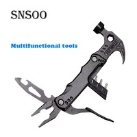 Hot Selling 10 in 1 Multifunctional Multi Tool Folding Safety Claw Hammer Steel Handle Outdoor Nail Hammer MultiTool