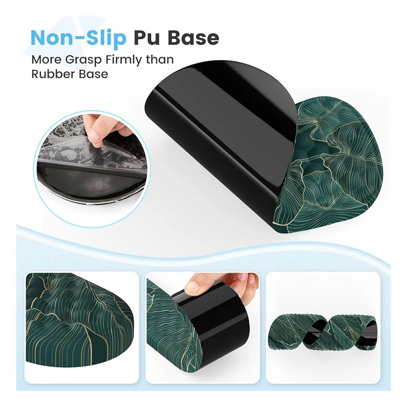 3-częściowa ergonomiczna podkładka pod mysz z podpórką pod nadgarstek i zestawem podkładek pod klawiaturę, podkładki pod mysz komputerową na biurko z podstawką - trwałe