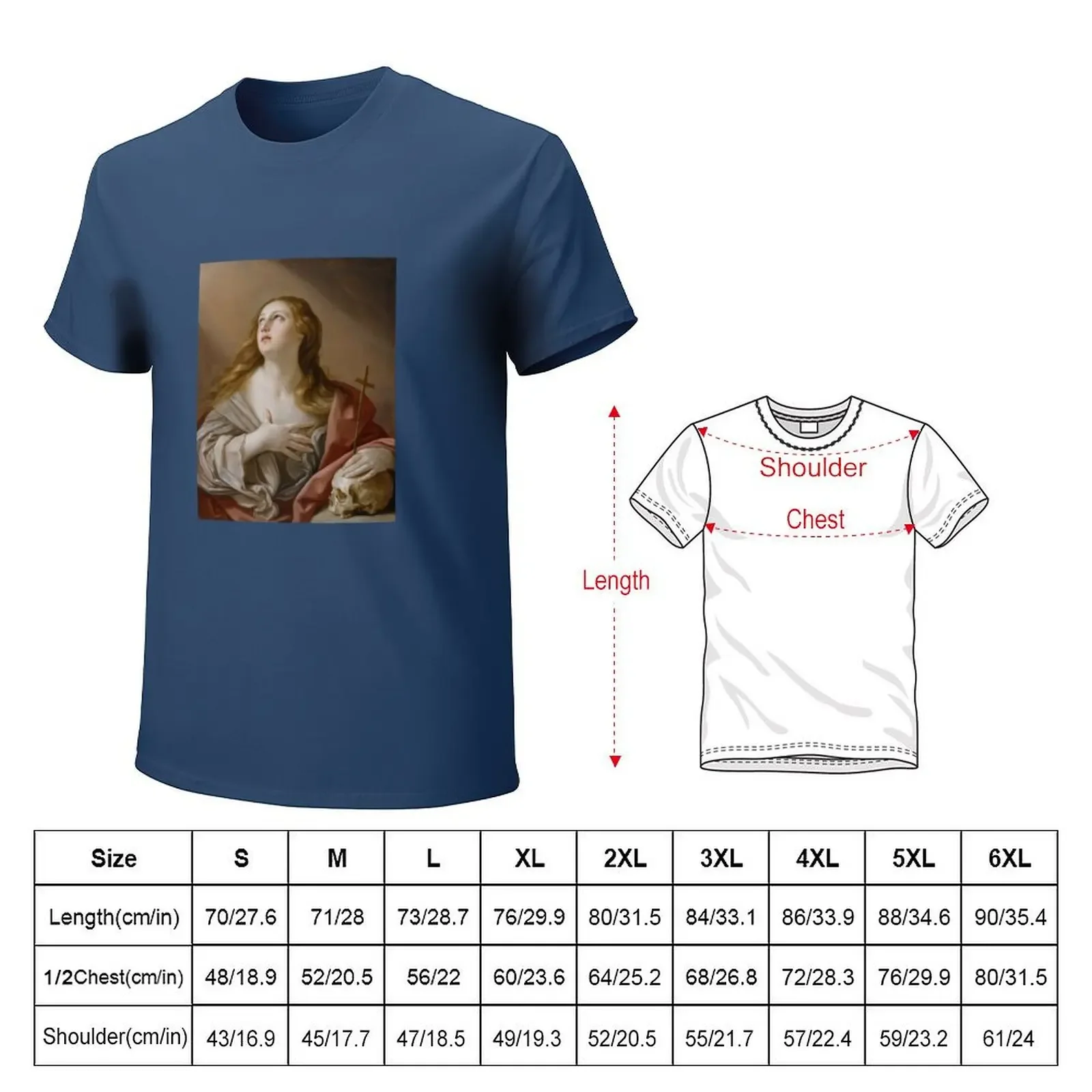 The Penitent Magdalene - Mary Magdalene - Guido Reni T-shirt korean fashion sublime blacks cute clothes mens workout shirts