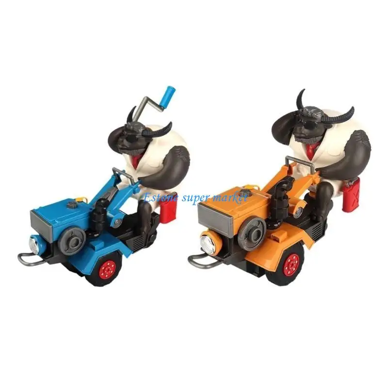 090B Rotating Tractor Toy Drive Tractor Toy Light Sound Toy Car Interactive Tractor Toy Kids Tractor Toy Dancing Toy