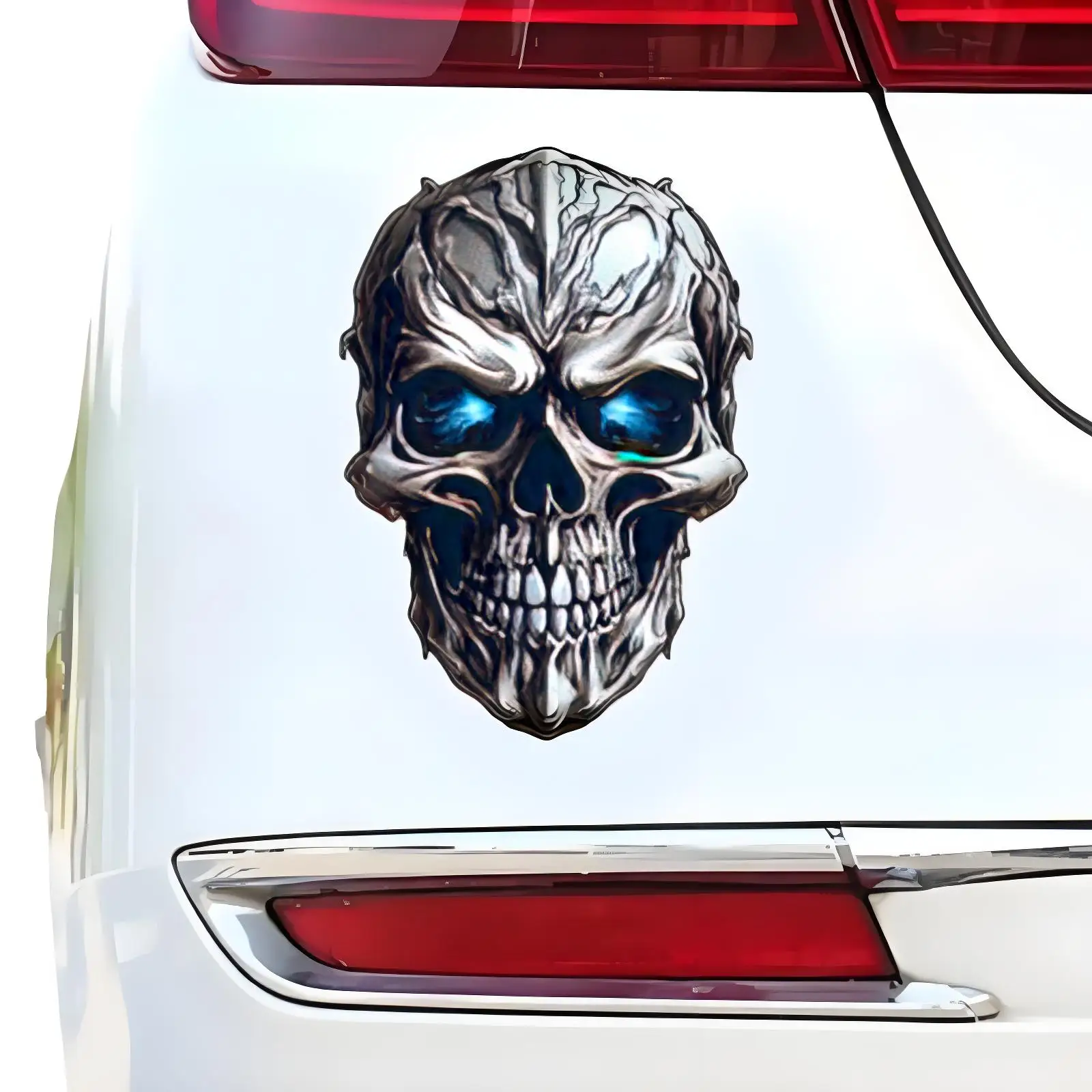 

Halloween Series 3D Metal Skull Stickers Durable PVC Stickers Suitable for Car Motorcycle Computer Decoration Stickers
