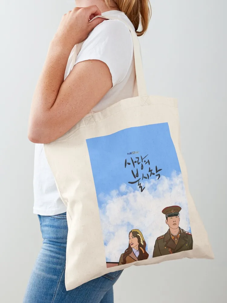 crash landing on you - Kdrama pop art poster Tote Bag custom bags handbag