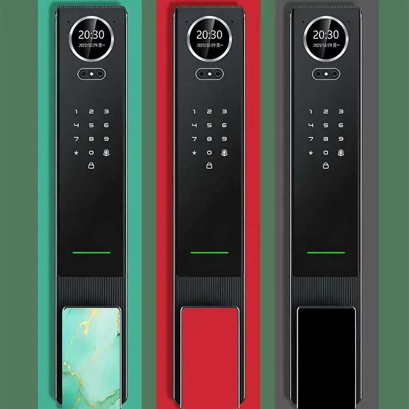 Grade C Palm Vein Smart Door Lock Fingerprint Face Recognition Memory Card Storage Tuya Controlled Aluminum Alloy Smart Lock