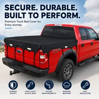 

Waterproof Truck Tail Cover Universal Windproof Dustproof Awning Bed Cloth Cover Outdoor Car Pickup Canvas Canopy Accessories