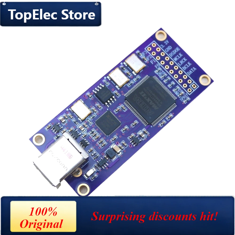 TopElec XMOS XU316 Cpld Usb Digital Interfac 768k Dsd512 Compatibility Amanero Usb Card