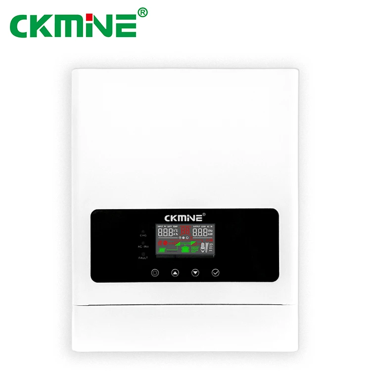 

CKMINE Off Grid Solar Solar Inverter 3kW 3kva DC 24V 48V To AC 220V Single Phase MPPT 200-450VDC Pure Sine Wave For Home