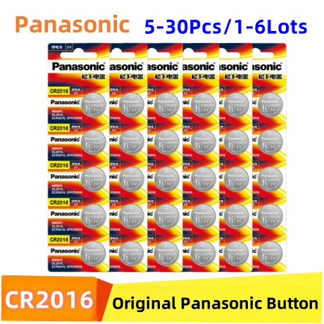 

5pcs 30pcs Original Panasonic CR2016 3V ECR2016 Lithium Battery CR 2016 For Control Watch Motherboard Scale Button Coin Cells