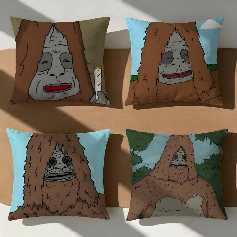Sassy the Sasquatch Cushion Cover Pillow Cover Nordic Minimalist Throw DoubleSided Print Cushion Case for Sofa Bedroom Decor