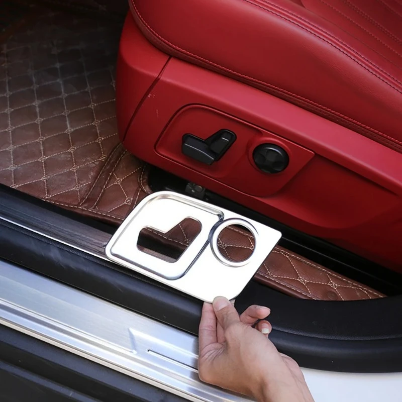 

For Maserati Levante Ghibli Quattroporte ABS Carbon Fiber Car Seat Side Adjustment Button Trim Panel Cover Trim Car Accessories