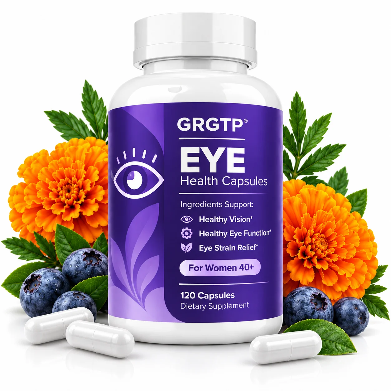 Eye Health Capsules - Eye Strain Relief, Reduce Dryness, Protect Retinal Area, Supports Healthy Vision, Improve Visual Clarity