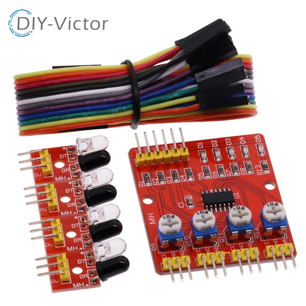 Four-way infrared tracing / 4 channel tracking module / obstacle avoidance/ car / robot sensors for arduino