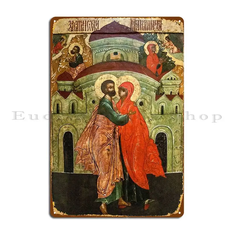 Joachim And Anna Parents Of The Theotokos Metal Sign Club Designing Cinema Wall Plaque Cinema Tin Sign Poster