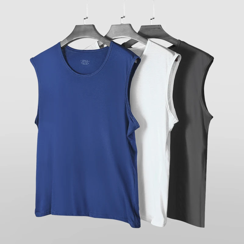 

5PCS Men's cotton vest breathable slim youth sports base hurdle racer loose summer thin camisole sweatshirt