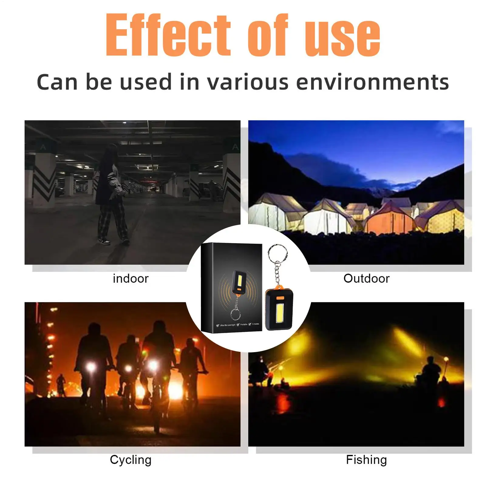 Pocket Flashlight Portable Compact Powerful Work Light Bright Keychain Flashlight For Cycling Hiking Camping Walking Running