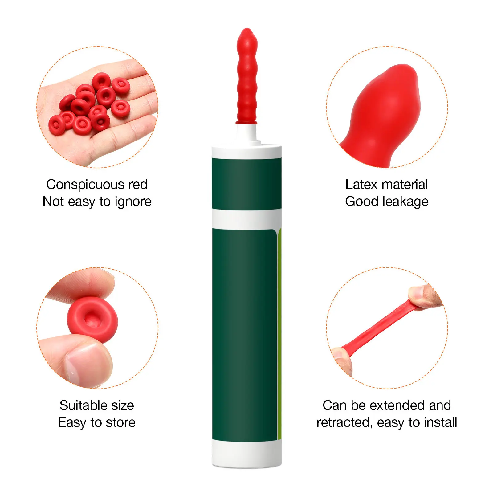 

100 шт. герметичных крышек для герметика, многоразовые защитные колпачки для сохранения свежести клея и герметика