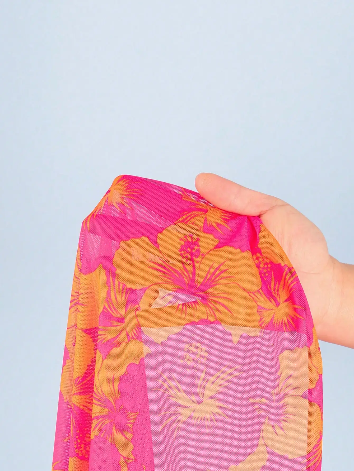 

3pcs Women Summer Beachwear Set With Floral Print Halter Dress And Tie-Front Bikini