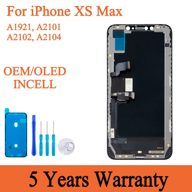 AAA+++ OLED For iPhone XS Max Display With 3D Touch Screen Digitizer For iPhone XS MAX LCD Panel Replacement Support True Tone
