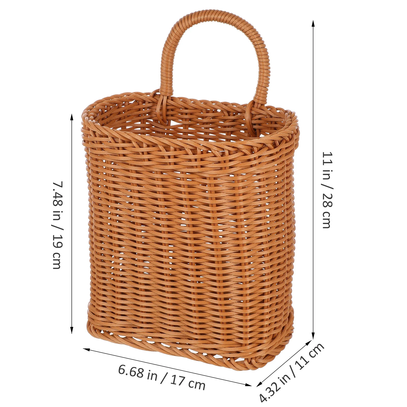 Wicker Storage Basket Kitchenware Hanging Rattan Sundries Egg Bucket Home Supplies Shopping