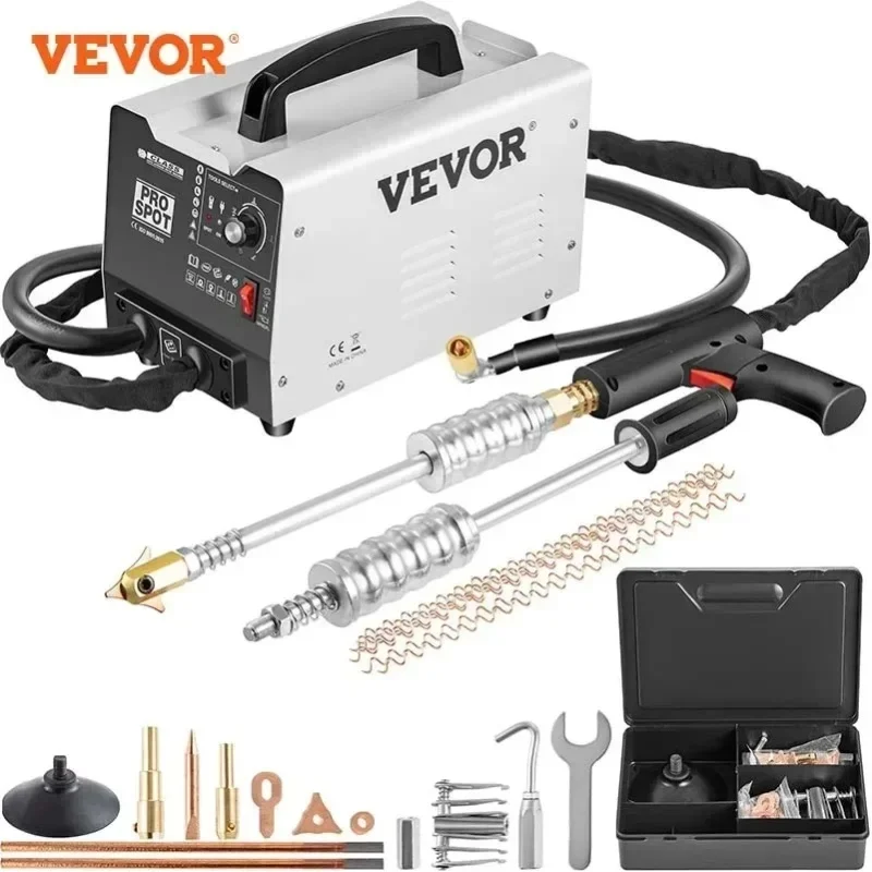 VEVOR 3500A Bolzenschweißgerät Dellenreparatur-Set Punktschweißgerät Dellenzieher 1,8 kW 5 Modi verfügbar mit intelligentem Überhitzungsschutz für die Dellenreparatur von Autos und LKWs