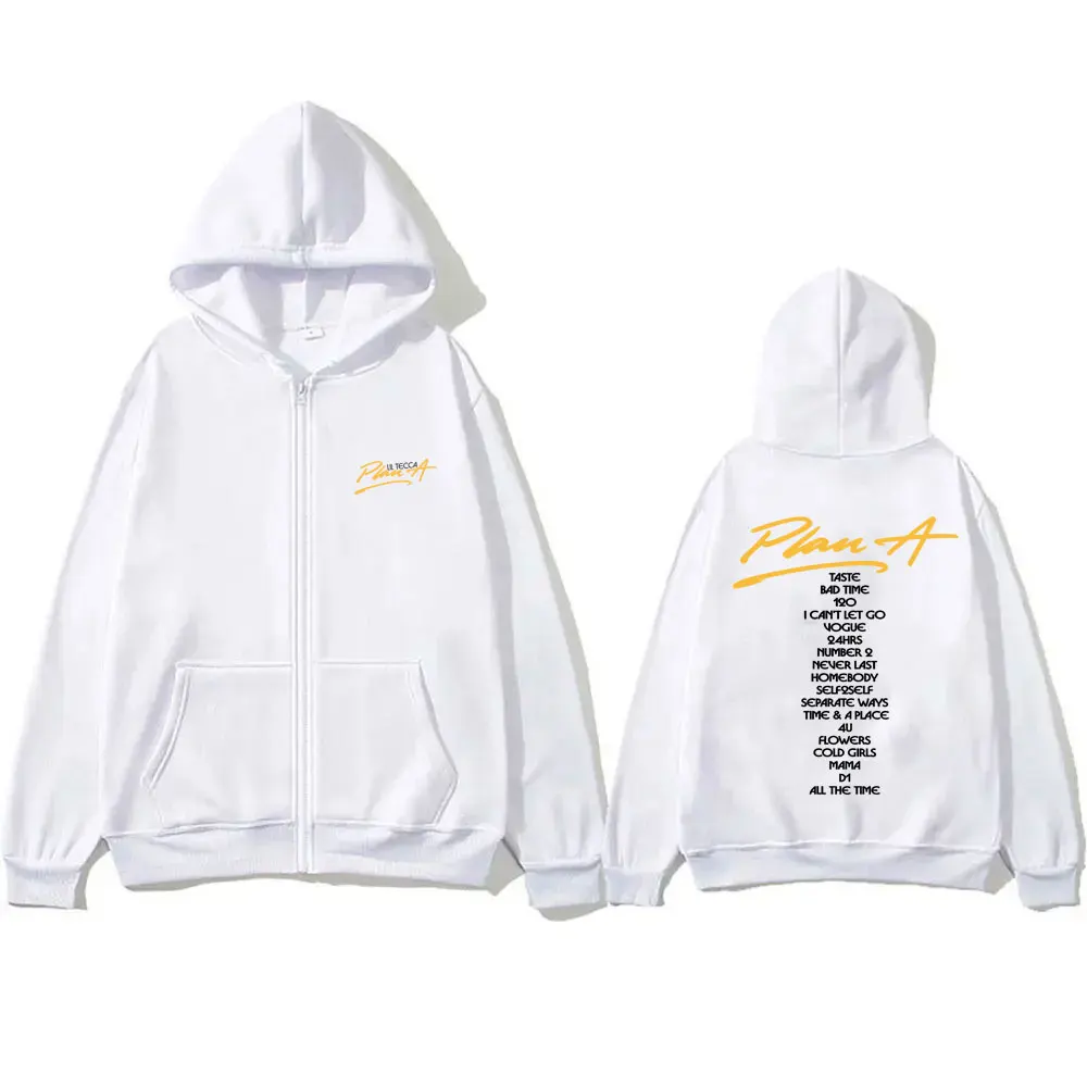 

Rapper Lil Tecca Plan A Album 2025 Merch Zipper Hoodie Men Women Hip Hop Fashion Zip Up Jacket Men's Oversized Zip Up Sweatshirt